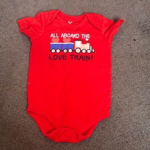 Red boys onesie.